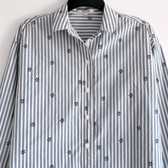 Madewell floral stripe button down shirt - Picture 3 of 9